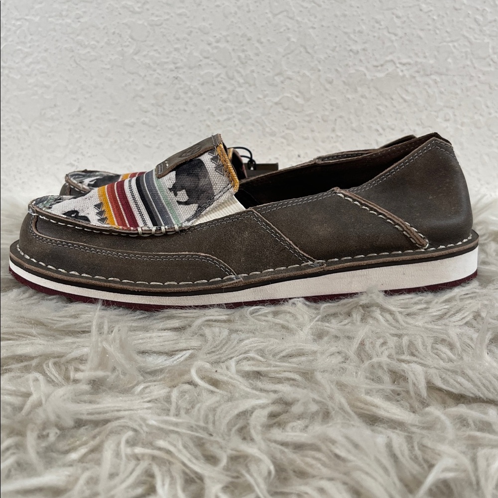 ARIAT BUFFALO PRINT CASUAL VAMP CRUISER SHOES SLIP ON- MOC TOE Size 8 NEW - Picture 7 of 12